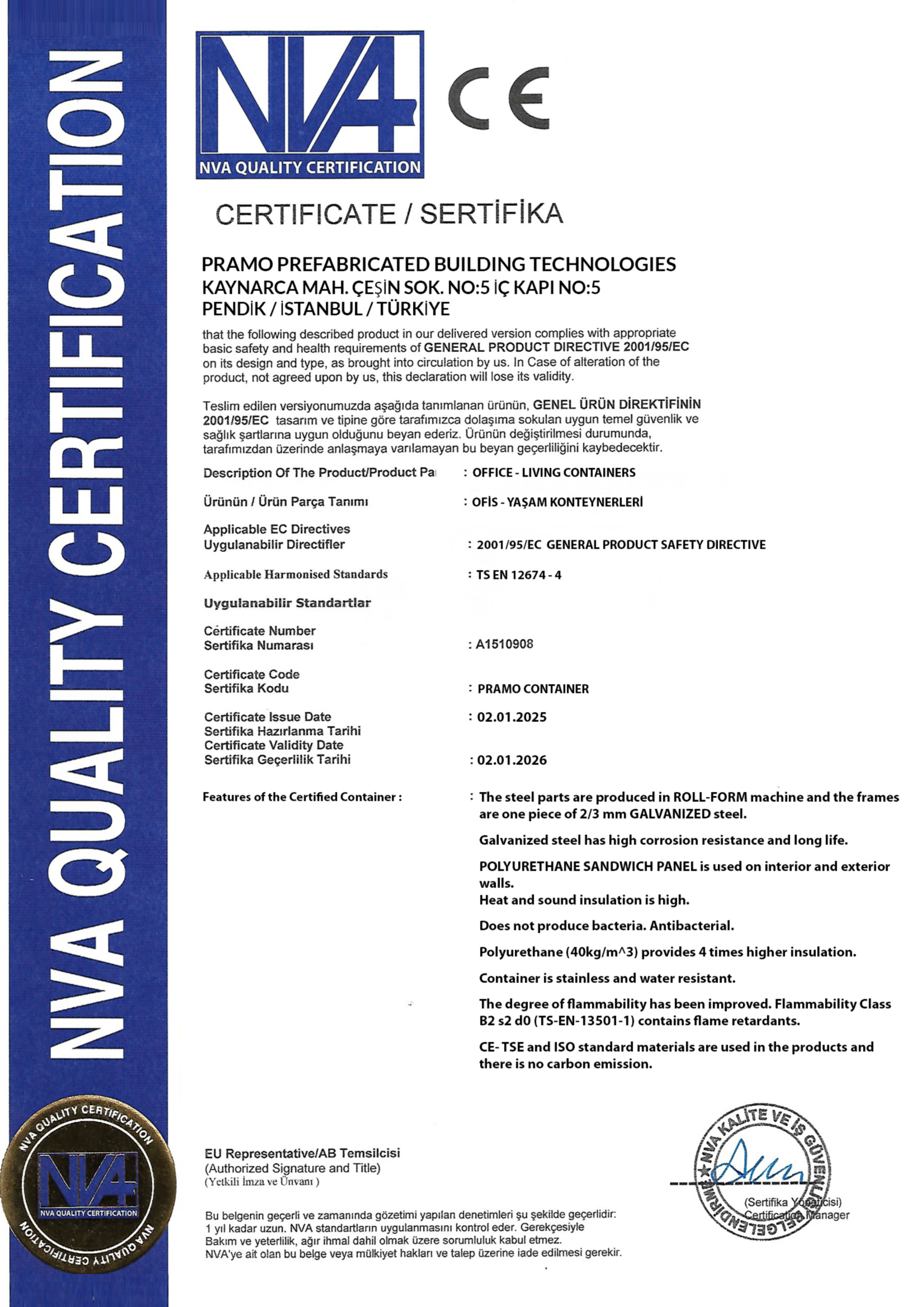 PRAMO-CE-Certificate